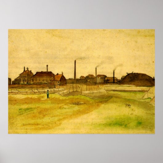 Coalmine in Borinage von Vincent van Gogh Poster (Vorne)