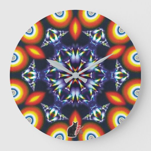 Coals Kaleidoskop Große Wanduhr (Vorderseite)