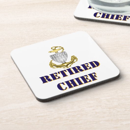 Coast Guard Chief Retired Getränkeuntersetzer (Linke Seite)