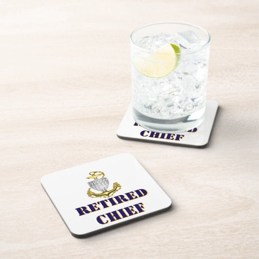 Coast Guard Chief Retired Getränkeuntersetzer (Rechte Seite)