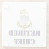 Coast Guard Chief Retired Glasuntersetzer (Rückseite)