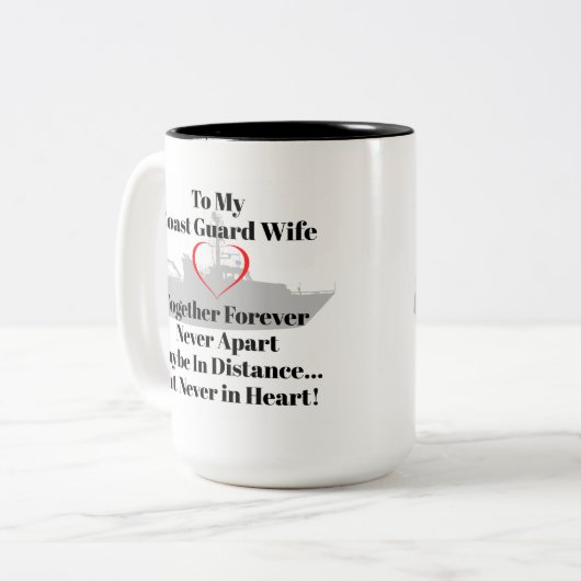 Coast Guard Ehefrau Kaffee Tasse (Vorderseite Links)