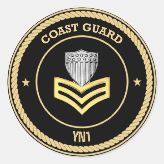 Coast Guard First Class Custom Aufkleber (Vorderseite)