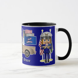 Coast Guard Nutcracker mit wenig militärischem LKW Tasse