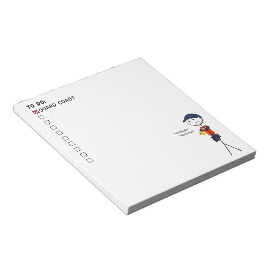 Coast Guard To Do List Editor Notizblock (angewinkelt)