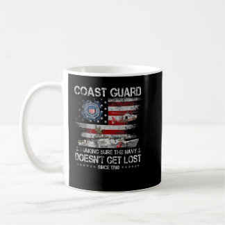 Coast Guard Veteran Tshirt USCG American Flag Vete Kaffeetasse