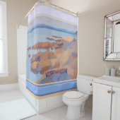 "Coast near Antibes" Henri Cross Pointillism art Duschvorhang (Beispiel)