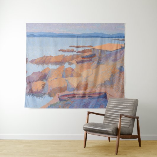 "Coast near Antibes" von Henri Edmond Cross Wandteppich (Beispiel (Horizontal))