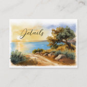 Coast Watercolor Sunset Mediterranean Details Begleitkarte (Vorderseite)