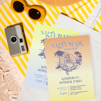 Coast Yellow Meerjungfrau Cowgirl Summer Party Einladung