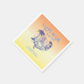 Coast Yellow Meerjungfrau Cowgirl Summer Party Serviette (Ecke)