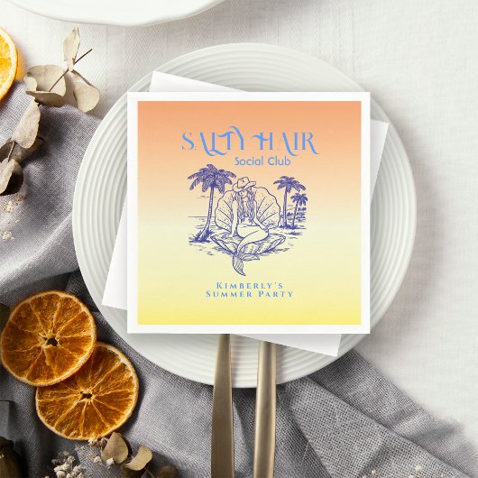 Coast Yellow Meerjungfrau Cowgirl Summer Party Serviette