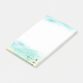 Coasta Beach Baby Sea Turtles Name Monogram Post-it Klebezettel (angewinkelt)