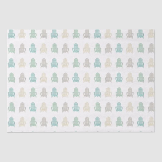 Coastal Adirondack Chairs Lake House Beach House Seidenpapier (Vorderseite)