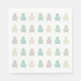 Coastal Adirondack Chairs Lake House Beach House Serviette