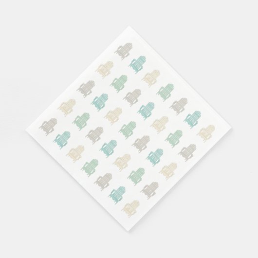 Coastal Adirondack Chairs Lake House Beach House Serviette (Ecke)