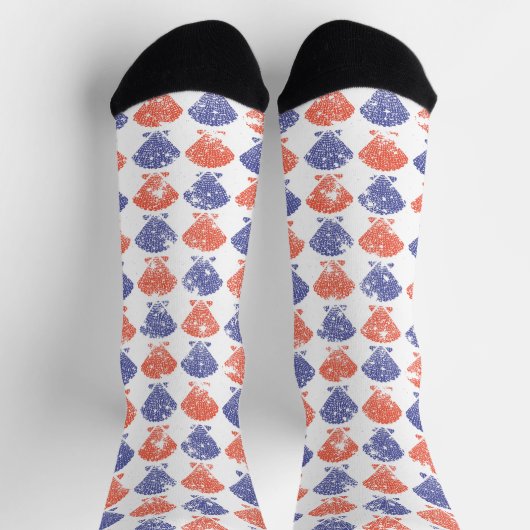 Coastal Americana Seashells Socken (Oben)