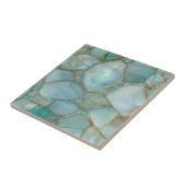 Coastal Aqua Agate Gold Mosaic Fliese (Seite)