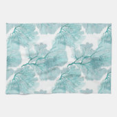 Coastal Aqua Blue Coral Sea Fans Küche Handtücher (Horizontal)