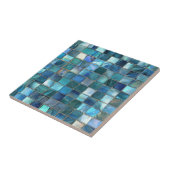 Coastal Aqua Blue Glass Mosaic Fliese (Seite)