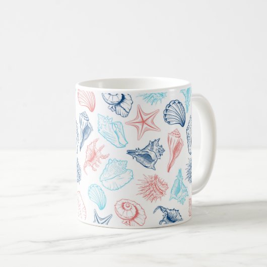 Coastal Aquarellkaffee Tasse (VorderseiteRechts)