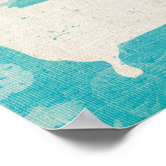 Coastal Art Bathtub | Poster (Ecke)