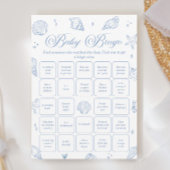 Coastal Baby Shower Finden Sie die Guest Bingo Gam Einladung