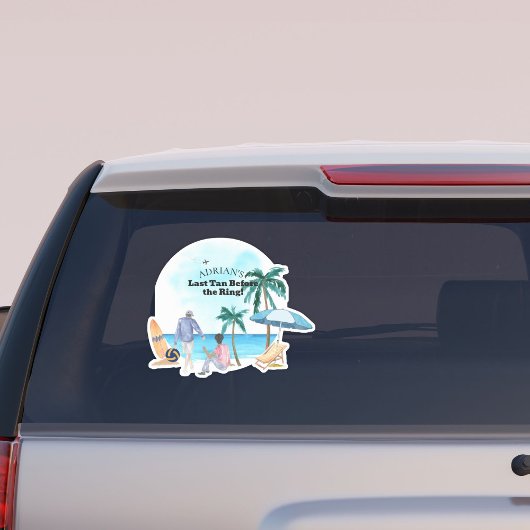 Coastal Bachelor Party Aufkleber