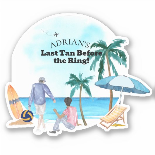 Coastal Bachelor Party Aufkleber (Vorderseite)