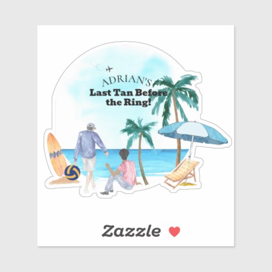 Coastal Bachelor Party Aufkleber (Blatt)