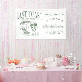 Coastal Bachelorette Cocktail Party Grün Banner