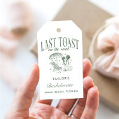 Coastal Bachelorette Cocktail Party Grün Geschenkanhänger