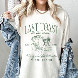 Coastal Bachelorette Cocktail Party Grün T-Shirt