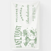 Coastal Bachelorette Moderner Cocktail Party Grün Banner (Vertikal)