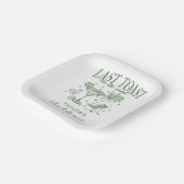 Coastal Bachelorette Moderner Cocktail Party Grün Pappteller (Gewinkelt)