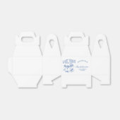 Coastal Bachelorette Modernes Cocktail Party Blau Geschenkschachtel (Ungefaltet)