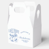 Coastal Bachelorette Modernes Cocktail Party Blau Geschenkschachtel (Geöffnet)