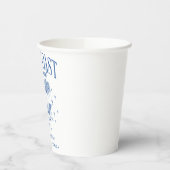 Coastal Bachelorette Modernes Cocktail Party Blau Pappbecher (Links)