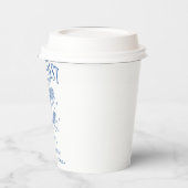 Coastal Bachelorette Modernes Cocktail Party Blau Pappbecher (Links)