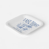 Coastal Bachelorette Modernes Cocktail Party Blau Pappteller (Gewinkelt)