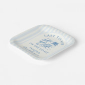 Coastal Bachelorette Modernes Cocktail Party Blau Pappteller (Gewinkelt)