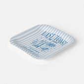 Coastal Bachelorette Modernes Cocktail Party Blau Pappteller (Gewinkelt)