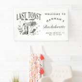 Coastal Bachelorette Modernes Cocktail Party Schwa Banner (Insitu)