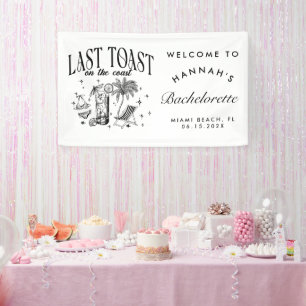 Coastal Bachelorette Modernes Cocktail Party Schwa Banner