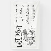 Coastal Bachelorette Modernes Cocktail Party Schwa Banner (Vertikal)