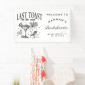 Coastal Bachelorette Modernes Cocktail Party Schwa Banner (Insitu)
