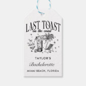 Coastal Bachelorette Modernes Cocktail Party Schwa Geschenkanhänger (Vorderseite)