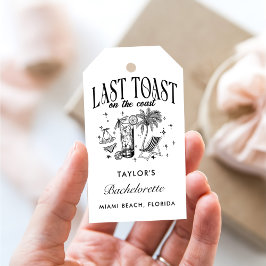 Coastal Bachelorette Modernes Cocktail Party Schwa Geschenkanhänger