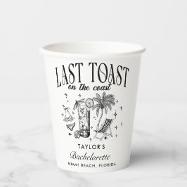 Coastal Bachelorette Modernes Cocktail Party Schwa Pappbecher