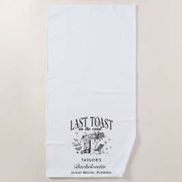 Coastal Bachelorette Modernes Cocktail Party Schwa Strandtuch